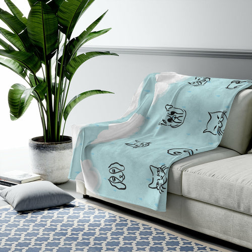 Cute animal pattern throw