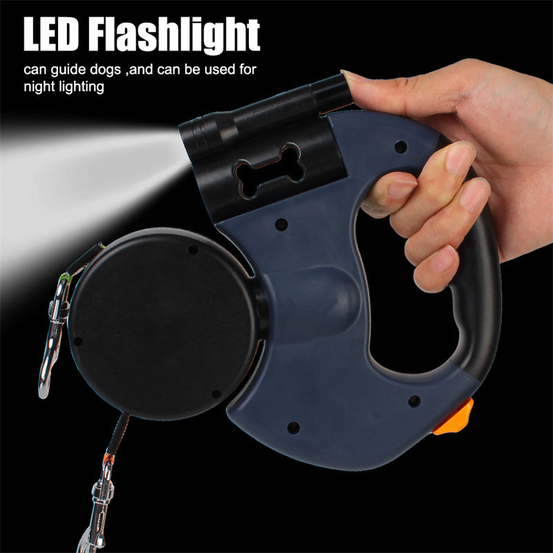Retractable Dog Leash For Small Dogs Reflective Dual Pet Leash Lead