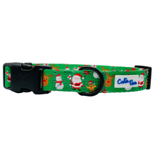 festive green dog collar