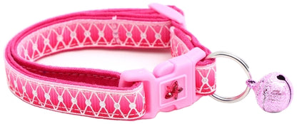 Diamond Mesh over Pink Ombre Breakaway Cat Collar