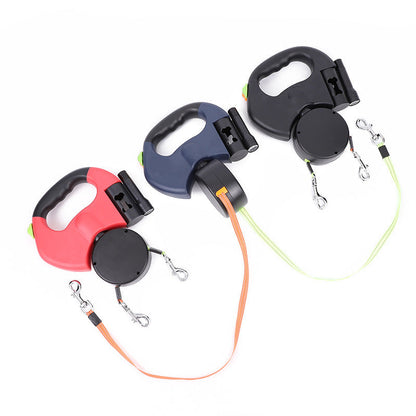 Retractable Dog Leash For Small Dogs Reflective Dual Pet Leash Lead