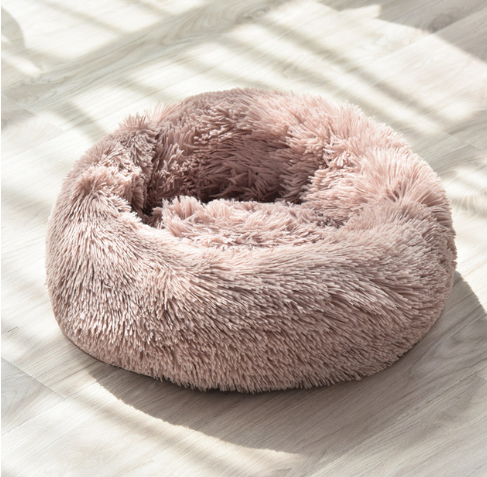fluffy donut pet bed