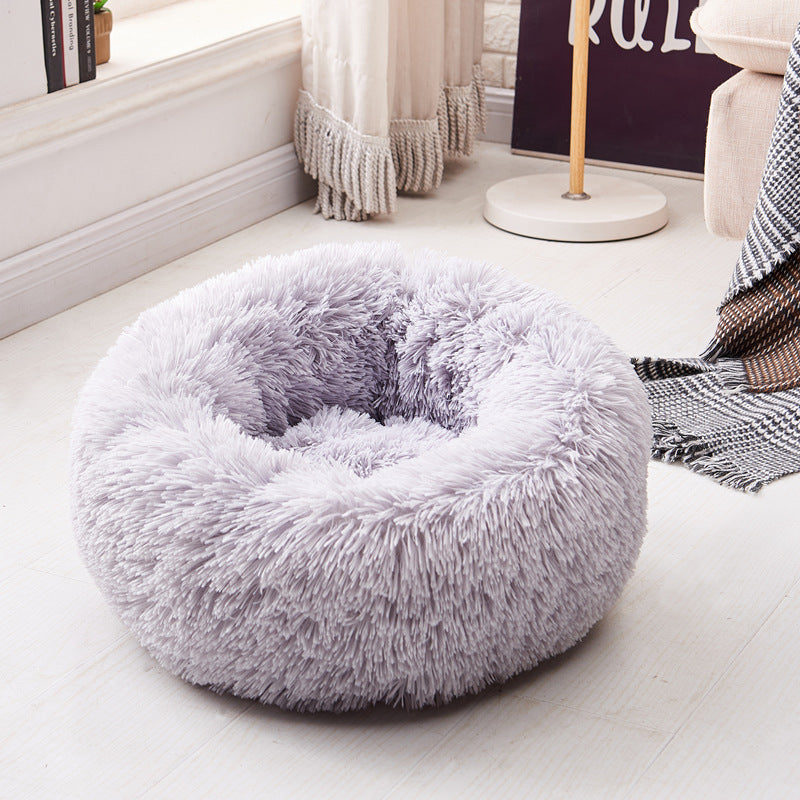 coral velvet dog bed